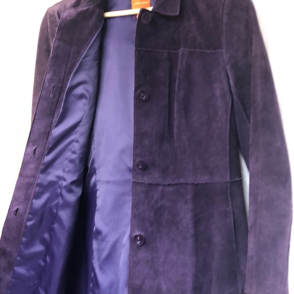 Suede purple coat by John Carlisle - Picture 7 of 9
